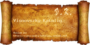 Visnovszky Katalin névjegykártya